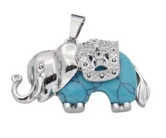 Turkoois Olifant Edelsteen Hanger