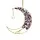 Suncatcher maan met amethist en levensboom