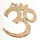 Om Wandsymbol Messing 8 cm