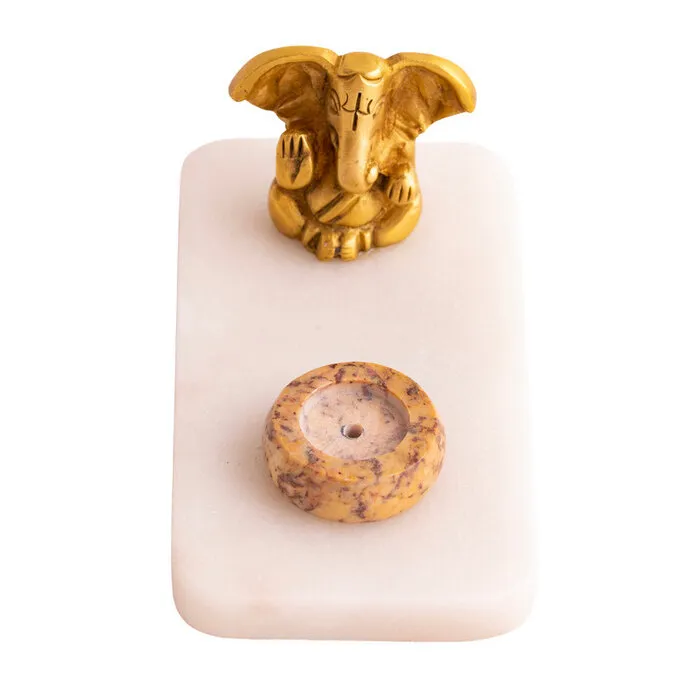 Wierookhouder Ganesha marmer