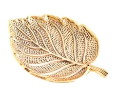 Wierookhouder blad bronskleurig