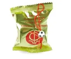 Gelukskoekje met een voetbal 10 stuks