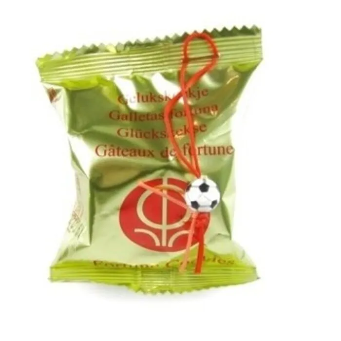 Gelukskoekje met een voetbal 10 stuks
