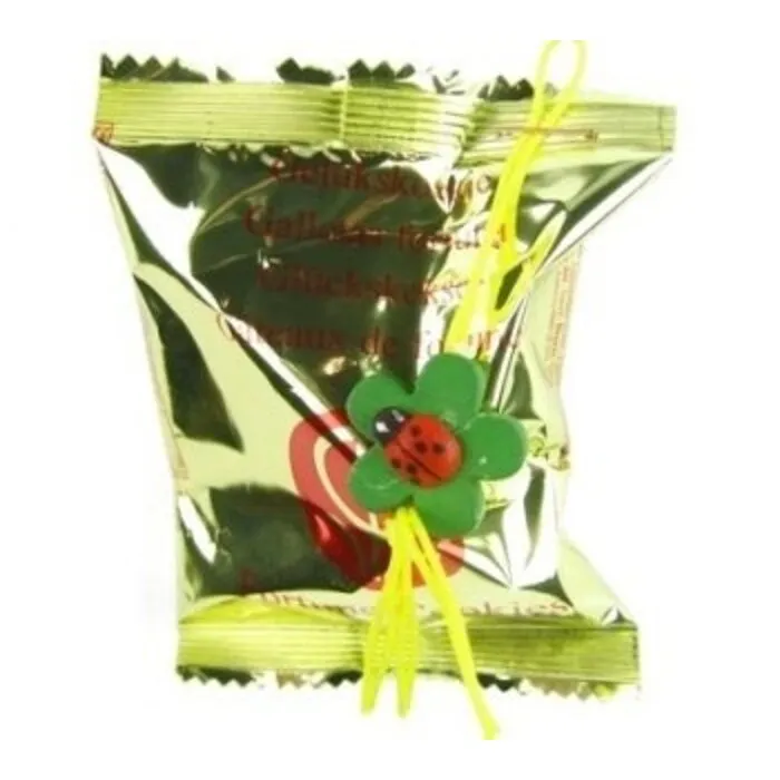 Gelukskoekje lieveheersbeestje op klaverblad 10 stuks