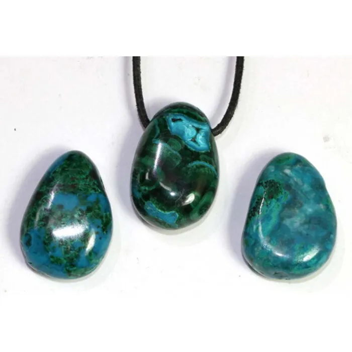 Chrysocolla Hanger met koord - A Kwaliteit