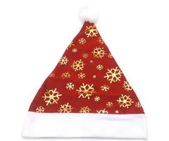 Kerstmuts met sneeuw glitters