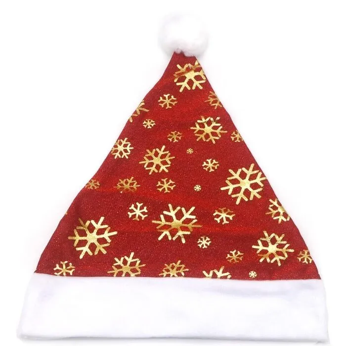 Kerstmuts met sneeuw glitters