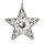 Kristallen ster 12,5 cm