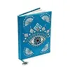 Notitieboek fluweel blauw met Alziend Oog