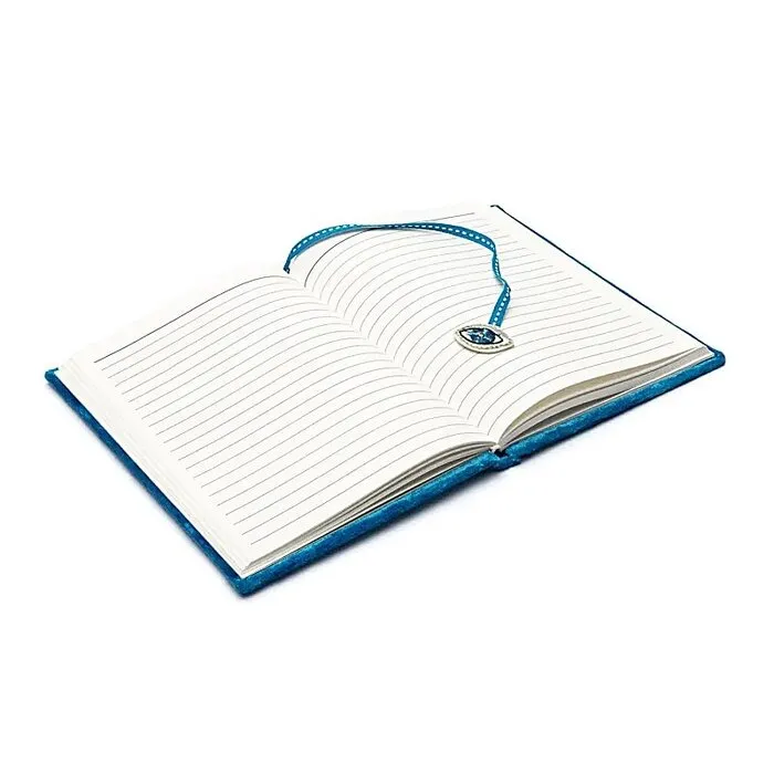 Notitieboek fluweel blauw met Alziend Oog