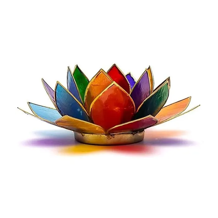 Lotus Sfeerlicht 7 Chakra’s met Goudrand