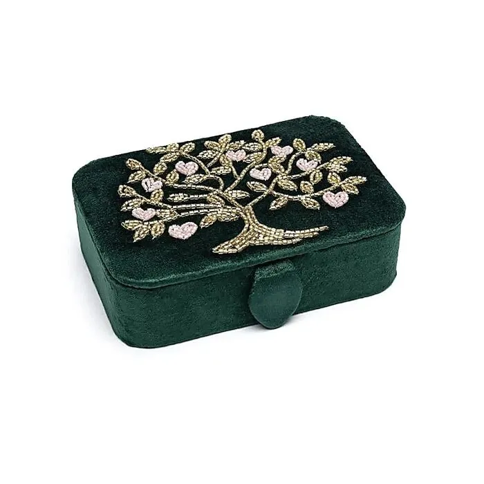 Sieraden Tarotdoos Fluweel Groen Levensboom - Luxe Doos