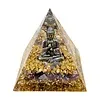 Orgonite Piramide Boeddha met Amethist