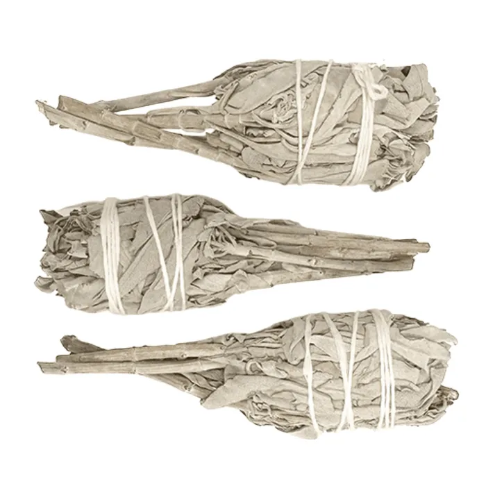 Witte salie smudge fakkel 3 stuks