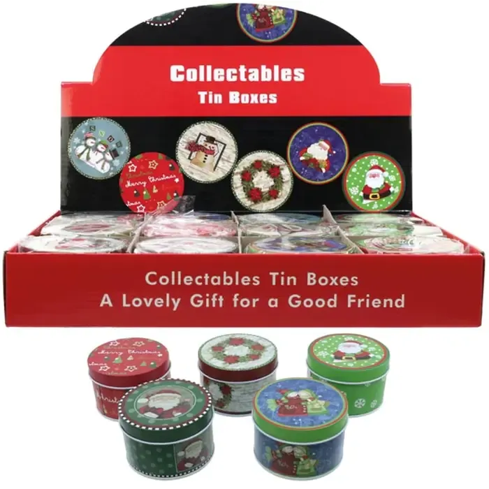 Metalen Kerstdoosjes 12 stuks