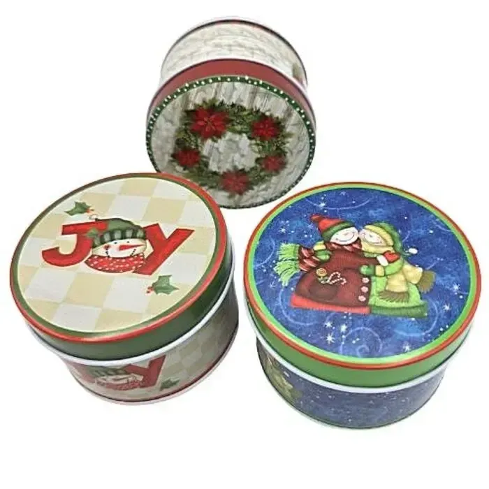 Metalen Kerstdoosjes 12 stuks