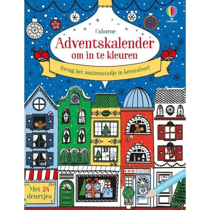 Adventskalender om in te kleuren