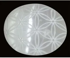 Seleniet ovaal met bloem des levens