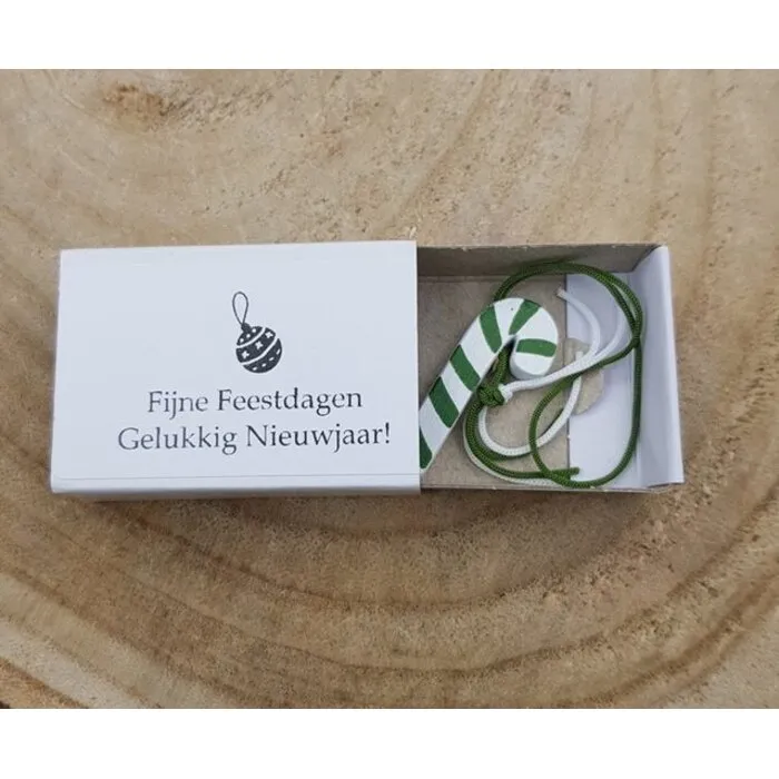 Wensdoosje met kerstzuurstokje