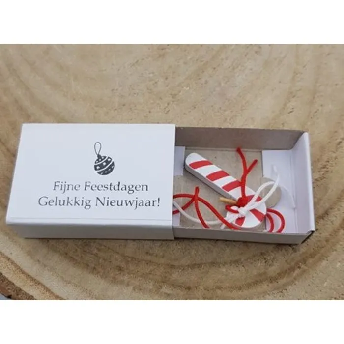 Wensdoosje met kerstzuurstokje