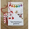 Kerstzuurstokje op kaartje