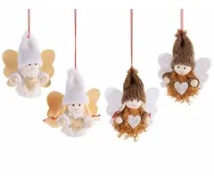 Houten engel hanger met hartje