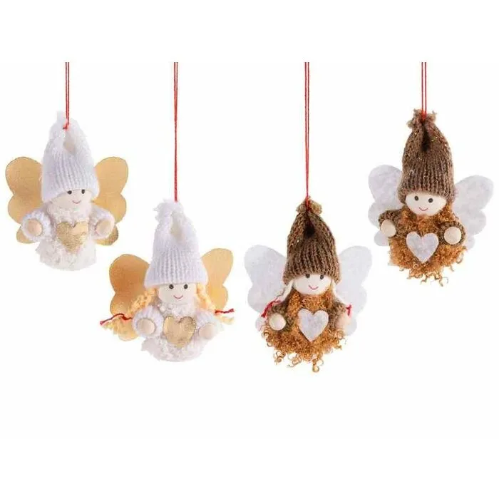 Houten engel hanger met hartje