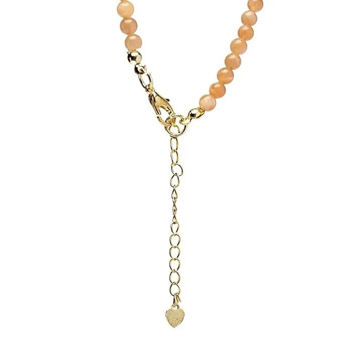 Verstelbare halsketting zonnesteen met zon