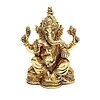 Zittende Ganesha messing