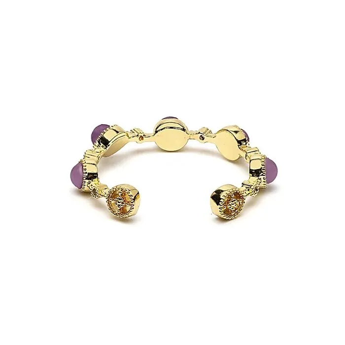 Open ring met amethist