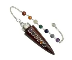 Pendel 7 Chakra Rozenhout Kegel