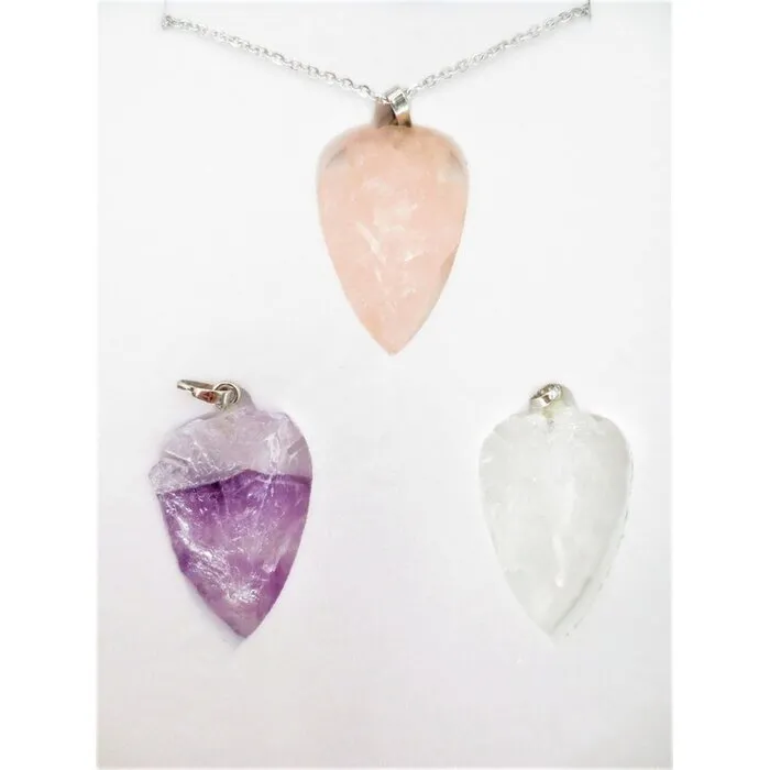 Set van 3 edelsteen pijlpunt hangers