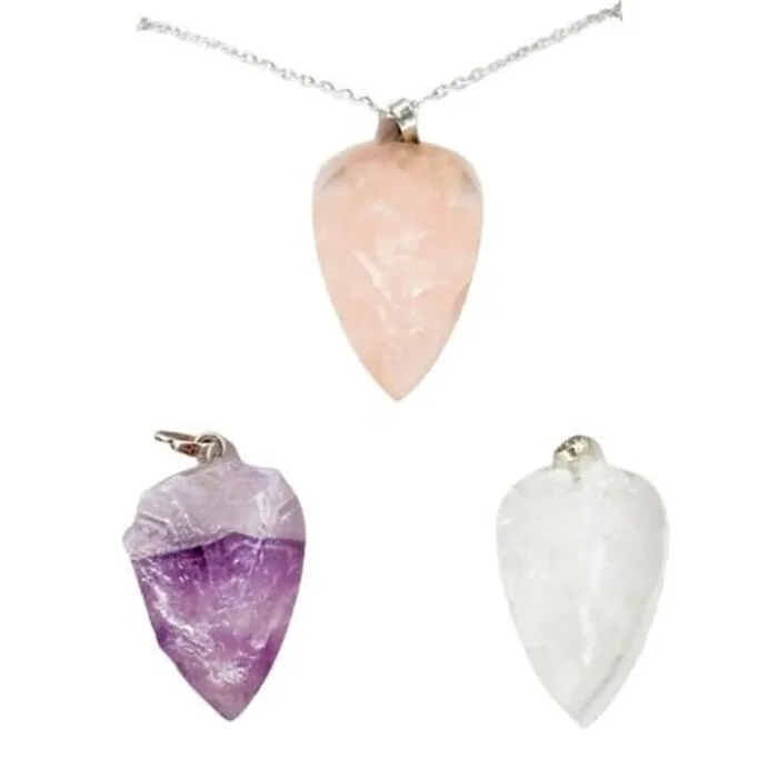 Set van 3 edelsteen pijlpunt hangers