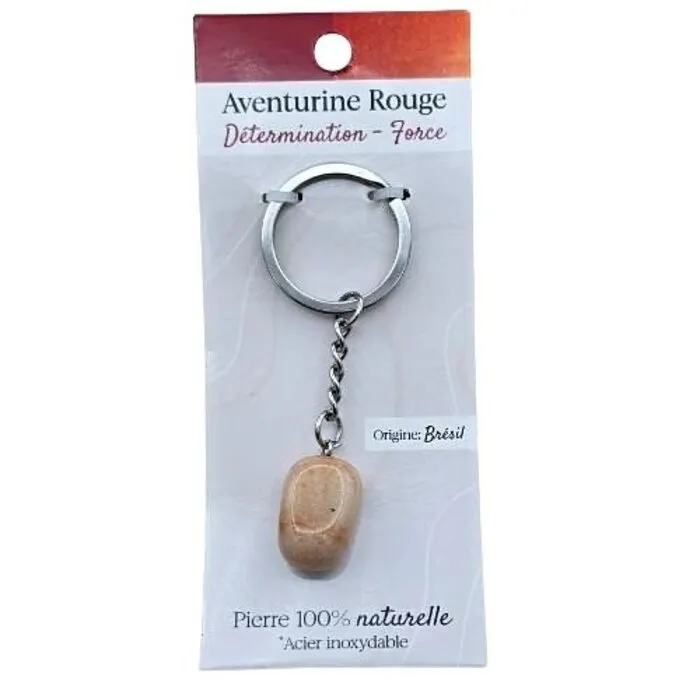 Sleutelhanger Edelsteen Aventurijn Rood