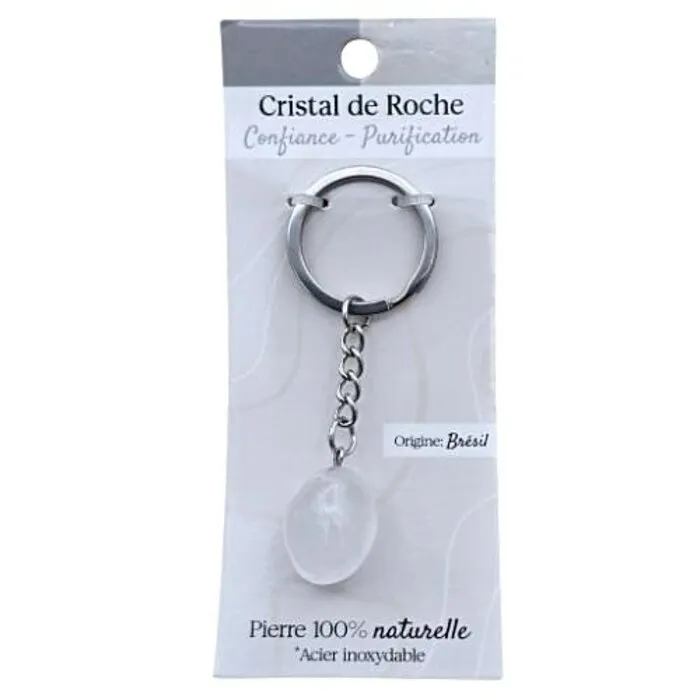 Sleutelhanger Edelsteen Bergkristal