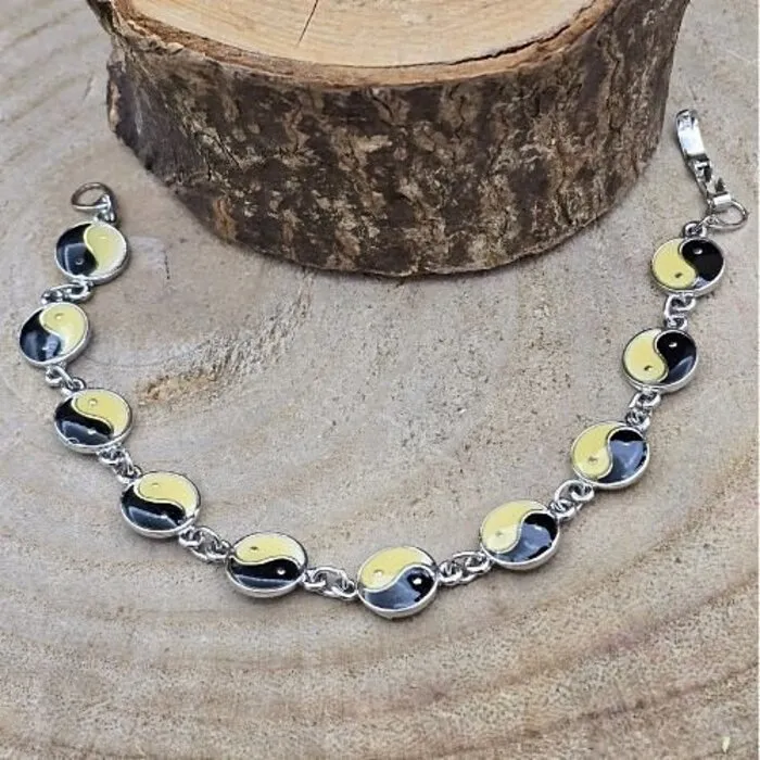 Armband met Yin Yang Symbooltjes