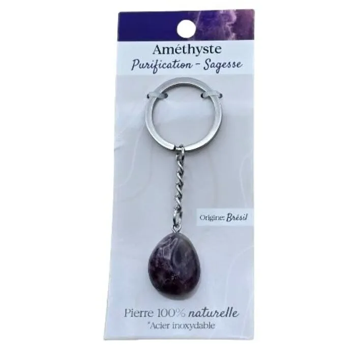 Sleutelhanger Edelsteen Amethist