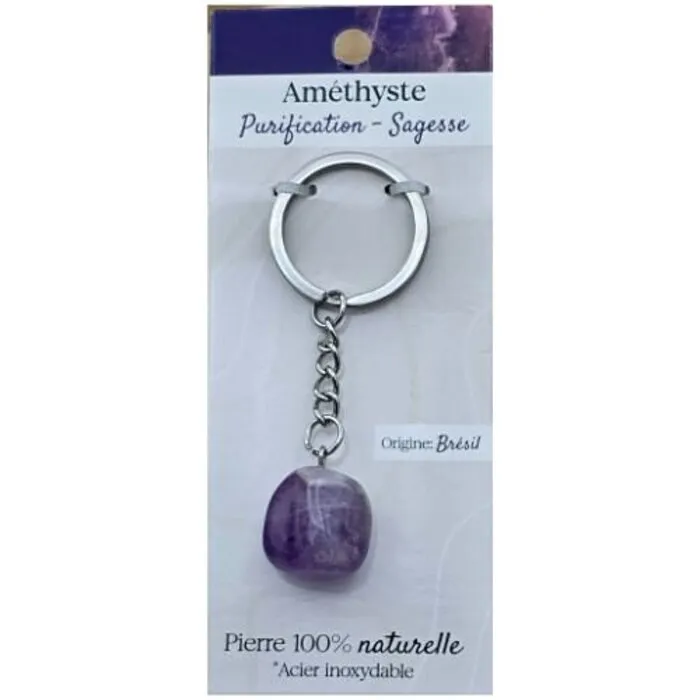 Sleutelhanger Edelsteen Amethist