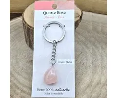 Sleutelhanger Edelsteen Rozenkwarts