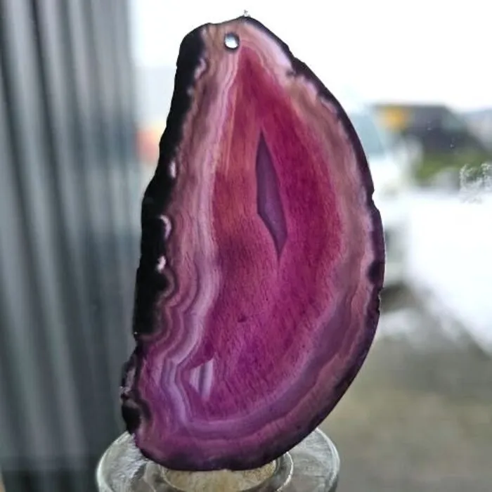 Agaat Schijf Paars – Energie ✧ Balans ✧ Harmonie