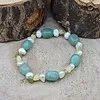 Groene Aventurijn Armband met Zoetwaterparel