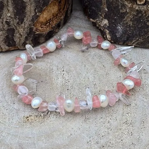 Armband met Split Aardbeienkwarts