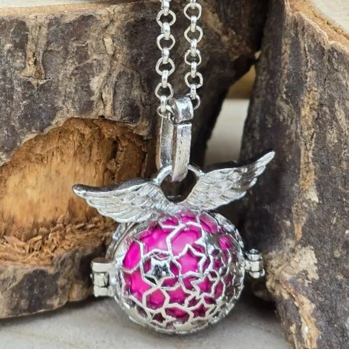 Engelenroeper met Roze Klankbol – Liefde, Harmonie & Rust