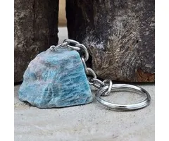 Ruwe Amazoniet sleutelhanger