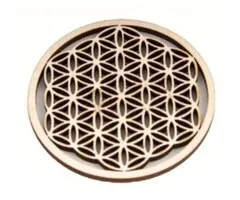 Bloem des levens hout 6 cm