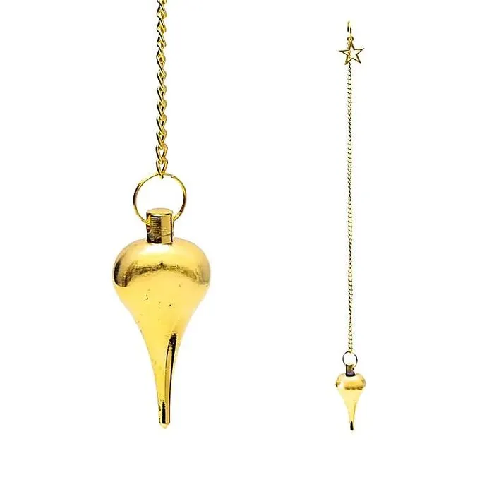 Pendel ster goudkleurig in fluwelen zakje