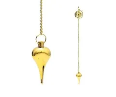 Pendel zon en maan goudkleurig in fluwelen zakje