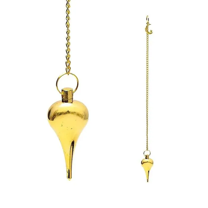 Pendel maan goudkleurig in fluwelen zakje