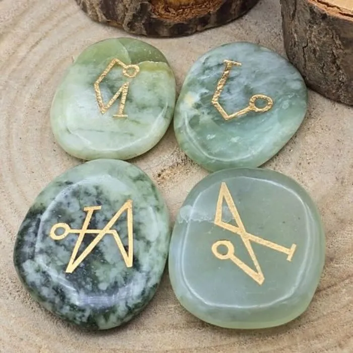 Set van 4 Engelenstenen met Aartsengel Symbolen