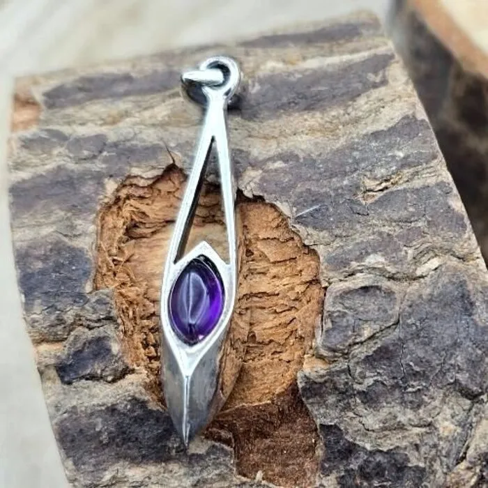 Amethyst hangertje smal